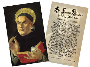 Aquinas's Prayer of a Student Holy Card