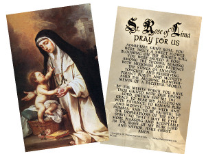 St. Rose of Lima Holy Card St. Rose of Lima Holy Card