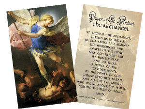 St. Michael (Blue Armor) Holy Card St. Michael (Blue Armor) Holy Card
