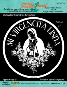 Our Lady of Guadalupe (White) Decal