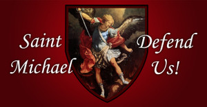 St. Michael (red) Vinyl Bumper Sticker St. Michael (red) Vinyl Bumper Sticker