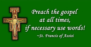 Preach the Gospel (green) Vinyl Bumper Sticker Preach the Gospel (green) Vinyl Bumper Sticker
