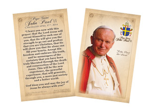 Pope John Paul II Sainthood Commemorative Holy Card with Quote Pope John Paul II Sainthood Commemorative Holy Card with Quote