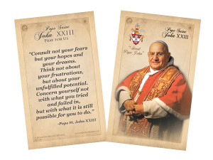 Pope John XXIII Sainthood Commemorative Holy Card with Quote Pope John XXIII Sainthood Commemorative Holy Card with Quote