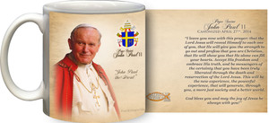 Pope John Paul II Sainthood Portrait Commemorative Quote Mug Pope John Paul II Sainthood Portrait Commemorative Quote Mug