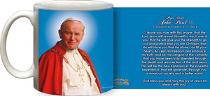 Pope John Paul II Sainthood Official Portrait Quote Mug Pope John Paul II Sainthood Official Portrait Quote Mug