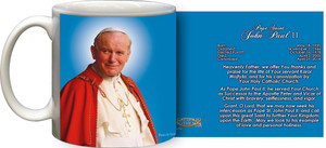 Pope John Paul II Sainthood Official Portrait Prayer Mug Pope John Paul II Sainthood Official Portrait Prayer Mug