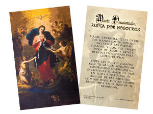 Spanish Mary Undoer of Knots "Madre Santisima" Prayer Holy Card Spanish Mary Undoer of Knots "Madre Santisima" Prayer Holy Card