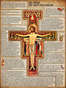 Spanish San Damiano Cross Explained Poster Spanish San Damiano Cross Explained Poster