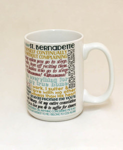 Saint Bernadette Quote Mug Saint Bernadette Quote Mug