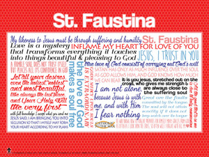 Saint Faustina Quote Poster Saint Faustina Quote Poster