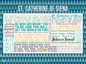 Saint Catherine of Siena Quote Poster Saint Catherine of Siena Quote Poster