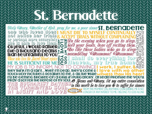 Saint Bernadette Quote Poster Saint Bernadette Quote Poster