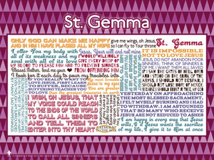 Saint Gemma Quote Poster Saint Gemma Quote Poster