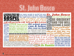 Saint John Bosco Quote Poster Saint John Bosco Quote Poster