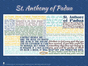 Saint Anthony of Padua Quote Poster Saint Anthony of Padua Quote Poster