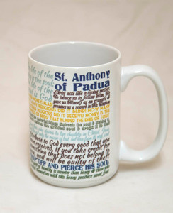 Saint Anthony of Padua Quote Mug Saint Anthony of Padua Quote Mug