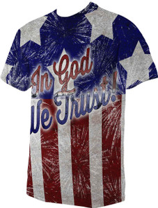 In God We Trust Graphic Poly T Shirt In God We Trust Graphic Poly T Shirt