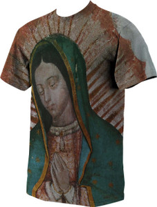 Our Lady of Guadalupe Detail Graphic Poly T Shirt Our Lady of Guadalupe Detail Graphic Poly T Shirt