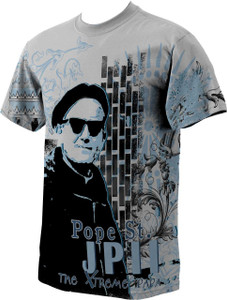 St. John Paul II Xtreme Papa Graphic Poly T Shirt St. John Paul II Xtreme Papa Graphic Poly T Shirt