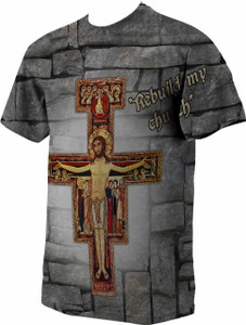 San Damiano Graphic Poly T Shirt San Damiano Graphic Poly T Shirt