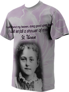 St. Therese Graphic Poly T Shirt St. Therese Graphic Poly T Shirt