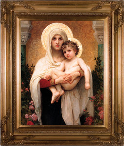 Madonna of the Roses - Gold Museum Framed Canvas Madonna of the Roses - Gold Museum Framed Canvas