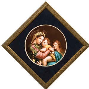 Madonna della Seggiola (Madonna of the Chair) Matted - Gold Framed Art Madonna della Seggiola (Madonna of the Chair) Matted - Gold Framed Art