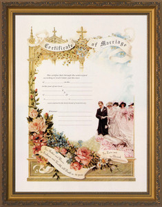 Certificate of Marriage Gold Framed Certificate of Marriage Gold Framed