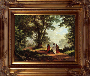 Road to Emmaus - Gold Museum Framed Canvas Road to Emmaus - Gold Museum Framed Canvas
