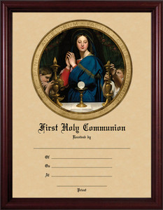 Madonna of the Host - Cherry Framed Certificate Madonna of the Host - Cherry Framed Certificate