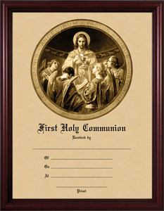 Christ, Bread of Angels - Cherry Framed Certificate Christ, Bread of Angels - Cherry Framed Certificate