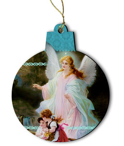 Guardian Angel Wood Ornament Guardian Angel Wood Ornament