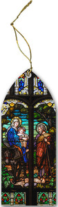 Flight into Egypt Stained Glass Wood Ornament