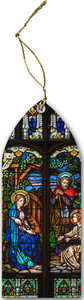 Holy Family (Older) Stained Glass Wood Ornament Holy Family (Older) Stained Glass Wood Ornament
