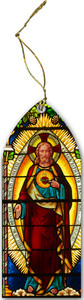 Sacred Heart Stained Glass Wood Ornament Sacred Heart Stained Glass Wood Ornament