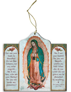 Our Lady of Guadalupe Triptych Wood Ornament Our Lady of Guadalupe Triptych Wood Ornament