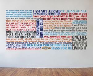 Saint Joan of Arc Quote Wall Decal Saint Joan of Arc Quote Wall Decal
