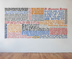 Saint Josemaria Escriva Quote Wall Decal