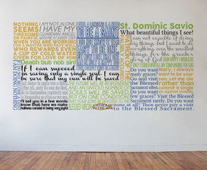 Saint Dominic Savio Quote Wall Decal Saint Dominic Savio Quote Wall Decal