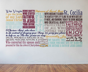 Saint Cecilia Quote Wall Decal Saint Cecilia Quote Wall Decal