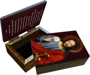Christ Holding Eucharist Keepsake Box Christ Holding Eucharist Keepsake Box