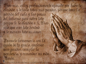 Spanish Act of Contrition Poster Spanish Act of Contrition Poster