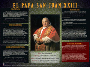 Spanish Pope Saint John XXIII Explained Poster Spanish Pope Saint John XXIII Explained Poster