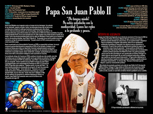 Spanish St. John Paul II Waving Explained Poster Spanish St. John Paul II Waving Explained Poster