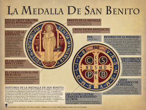 Spanish The Saint Benedict Medal Explained Poster Spanish The Saint Benedict Medal Explained Poster