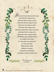 Spanish St. Francis Prayer Poster Spanish St. Francis Prayer Poster