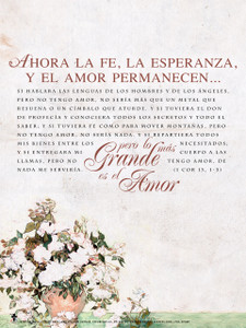 Spanish 1 Corinthians 13 Poster Spanish 1 Corinthians 13 Poster
