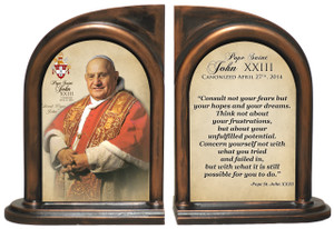 Commemorative Pope John XXIII Sainthood Quote Bookend Commemorative Pope John XXIII Sainthood Quote Bookend