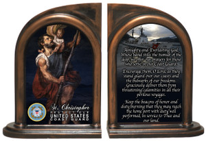 St. Christopher Coast Guard Bookends
